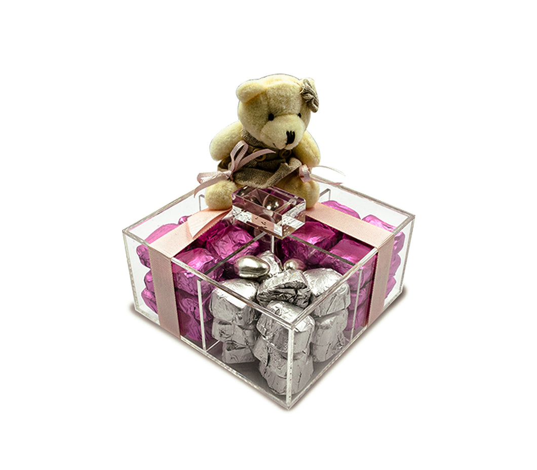 Bayan için Minik Ayıcık Detaylı Akrilik Kutu