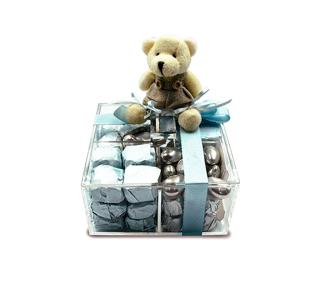 Erkek İçin Minik Ayıcık Detaylı Akrilik Kutu